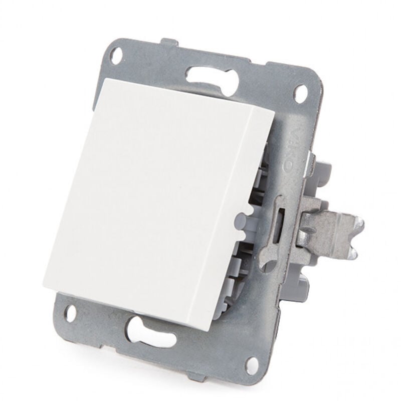 foto del prodotto interruttore panasonic karre 10a 250v montatura in metallolo con artigli chiave bianca