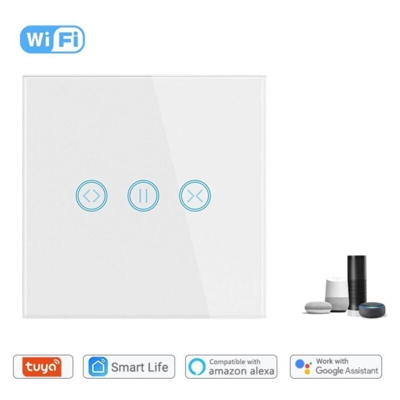 foto del prodotto interruttore per tende smart wifi versione eu colore bianco tuya