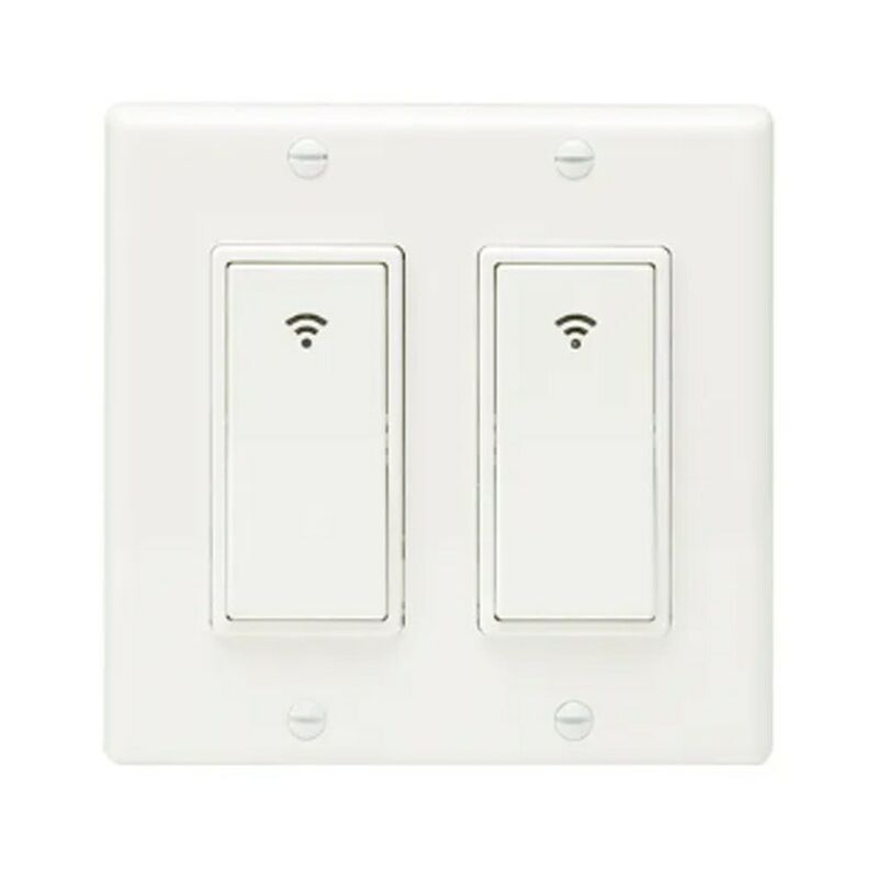 foto del prodotto interruttore push smart wifi e bluetooth dimensione 2 pulsanti tuya