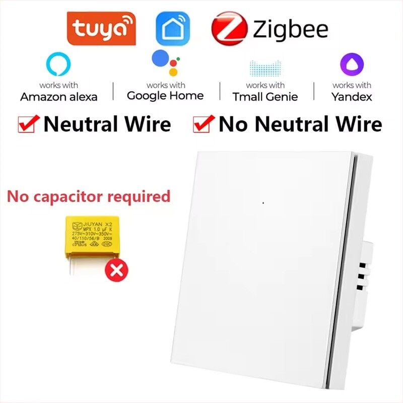 foto del prodotto interruttore push smart zigbee dimensione 1 pulsante tuya