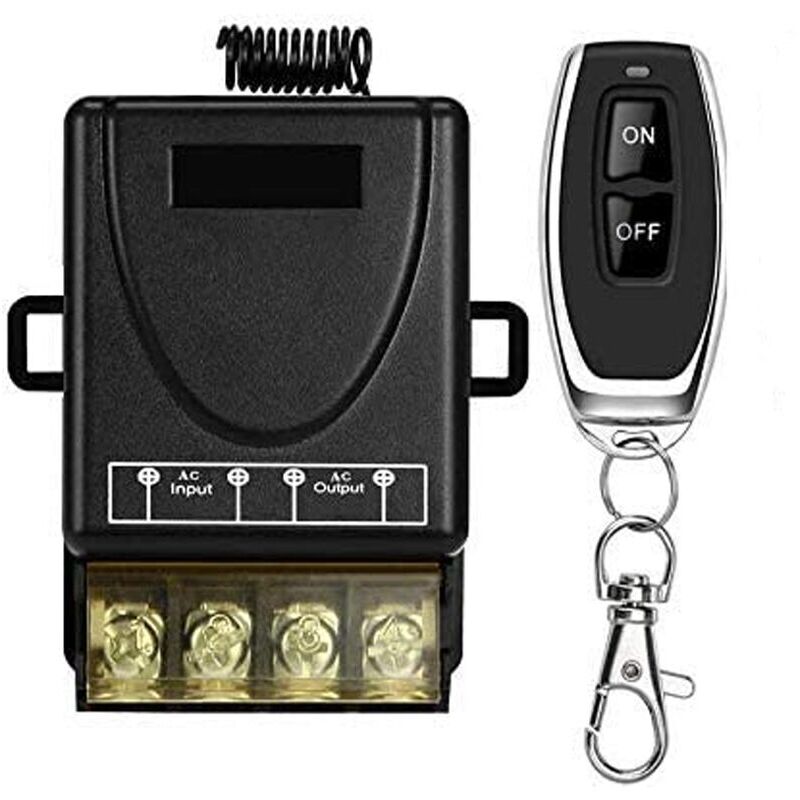 foto del prodotto interruttore remoto wireless ac 110v 120v 240v 40a, interruttore rf wireless per elettrodomestici, pompe, lampade da soffitto e apparecchiature