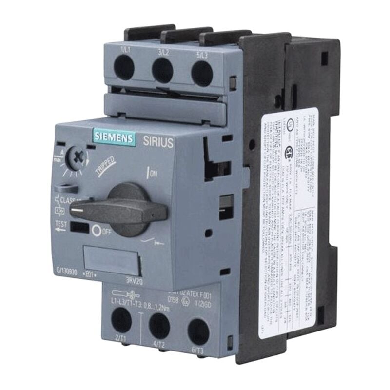 foto del prodotto interruttore salvamotore siemens per serie s00 7 10a 3rv20111ja10