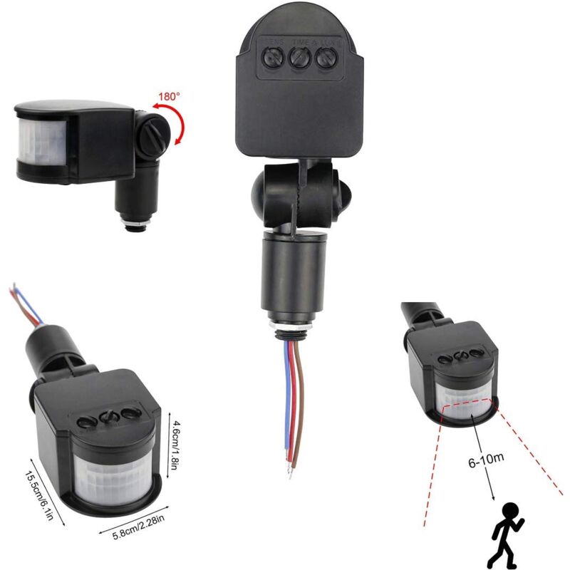 foto del prodotto interruttore sensore di movimento a infrarossi pir automatico ymyny dc 12v per faretto a led
