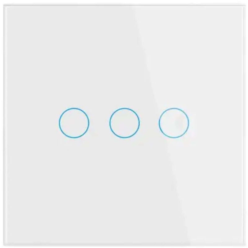 foto del prodotto interruttore smart 3 vie vetro switch home luci bianco