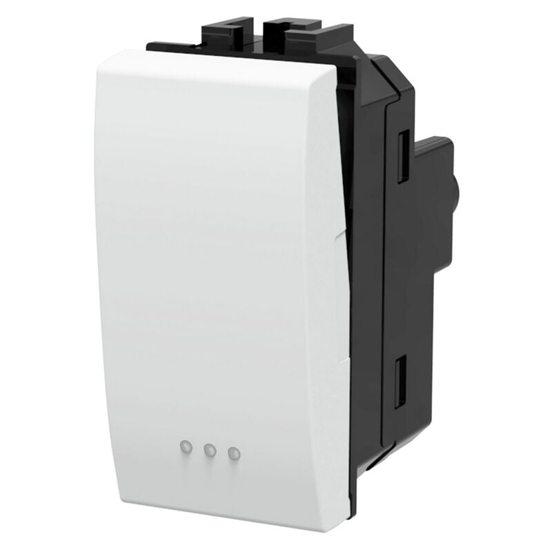 foto del prodotto interruttore unipolare 16ax bianco compatibile anche con bticino livinglight