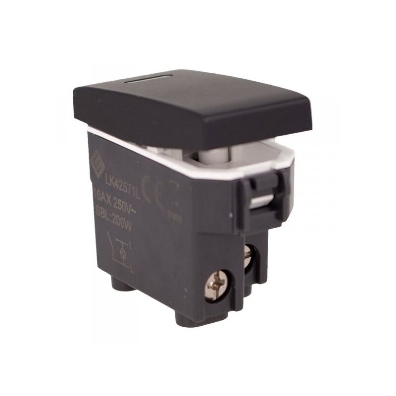 foto del prodotto interruttore unipolare 1p 16a con indicatore luce led colore bianco compatibile con bticino living e vimar plana