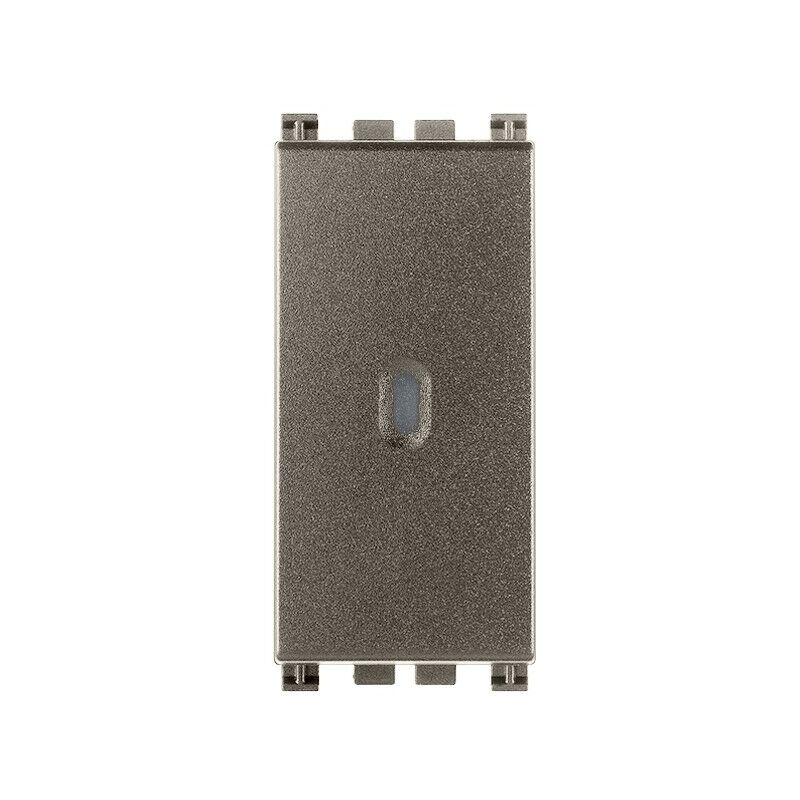 foto del prodotto interruttore unipolare assiale illuminabile 10a vimar arkè metal 19100.m