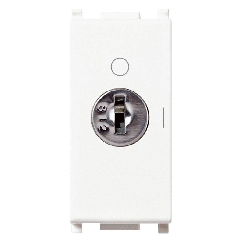 foto del prodotto interruttore vimar plana 2p 16ax con chiave bianco 1 modulo 14083
