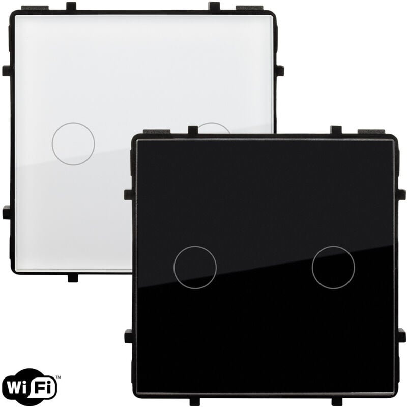 foto del prodotto interruttore wi fi touch doppio modern bianco