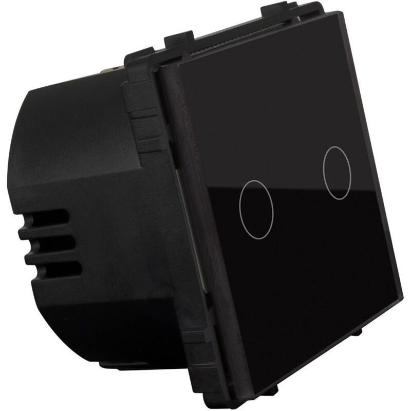 foto del prodotto interruttore wi fi touch doppio modern nero