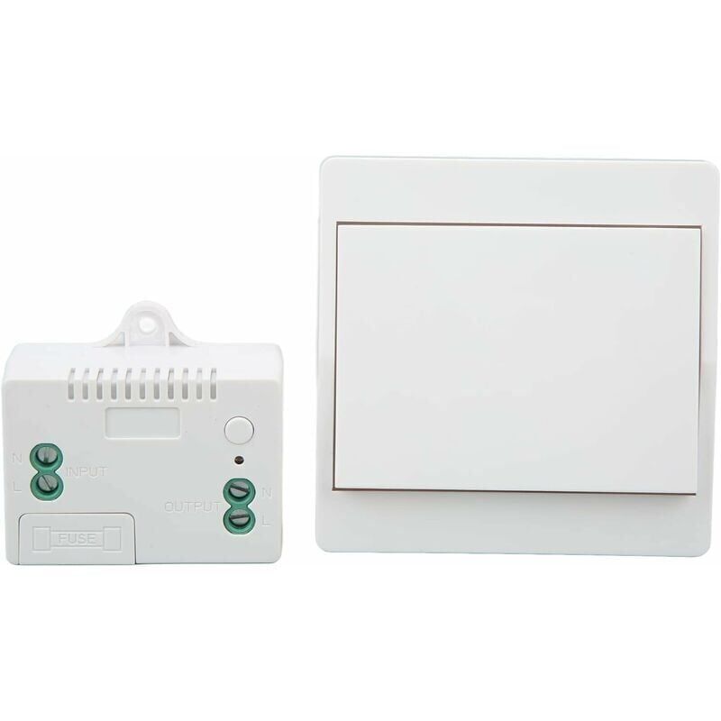 foto del prodotto interruttore wireless autoalimentato, non necessita di batteria, telecomando wireless per luci ed elettrodomestici, impermeabile e sicuro, pu essere