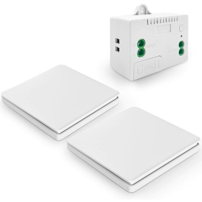 foto del prodotto interruttore wireless autoalimentato, senza batteria, telecomando wireless per luci ed elettrodomestici, impermeabile e sicuro, pu essere installato