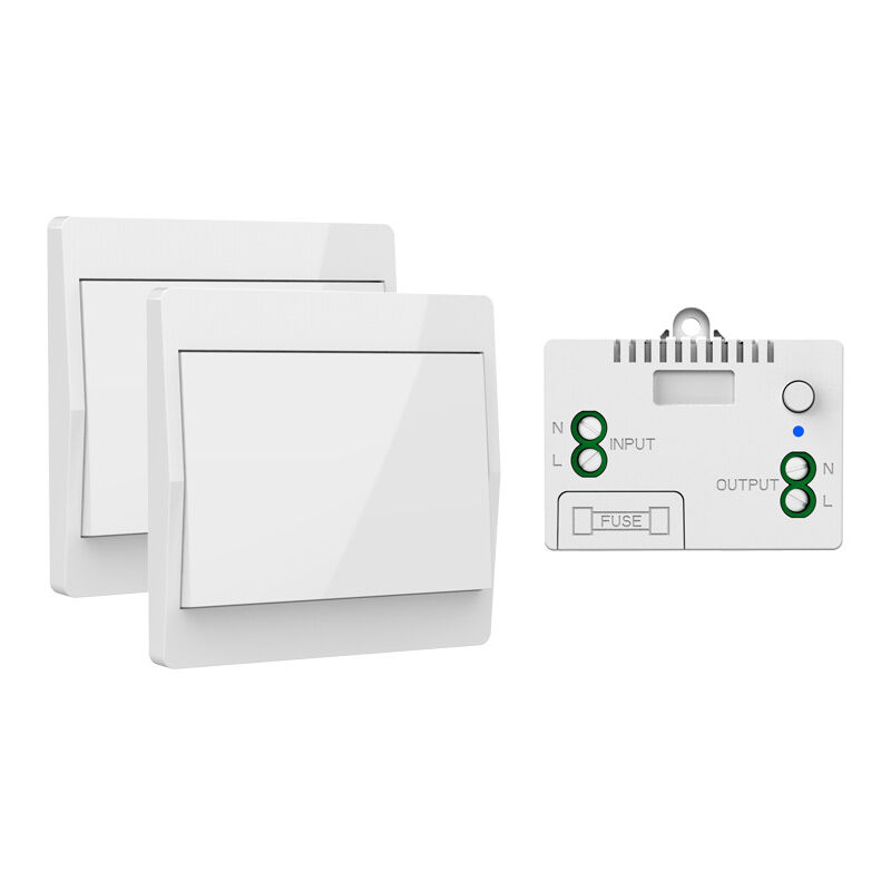 foto del prodotto interruttore wireless autoalimentato, senza batteria, telecomando wireless per luci ed elettrodomestici, impermeabile e sicuro, pu essere installato
