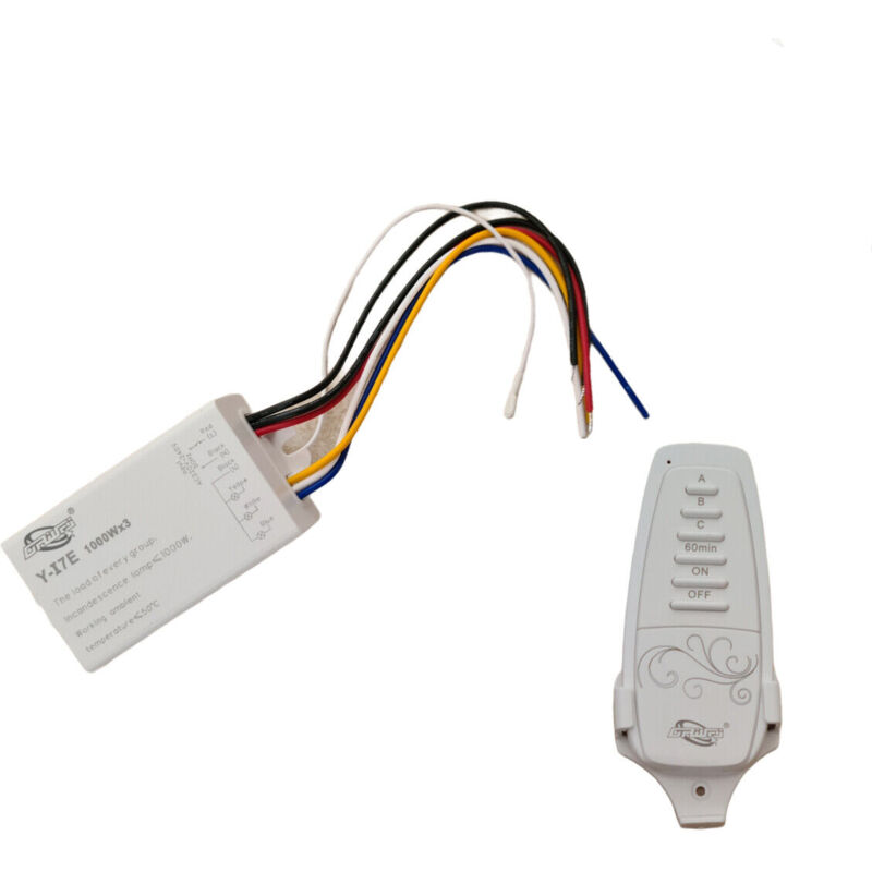 foto del prodotto interruttore wireless centralina luci accensione senza fili 3 canali yi7e casa