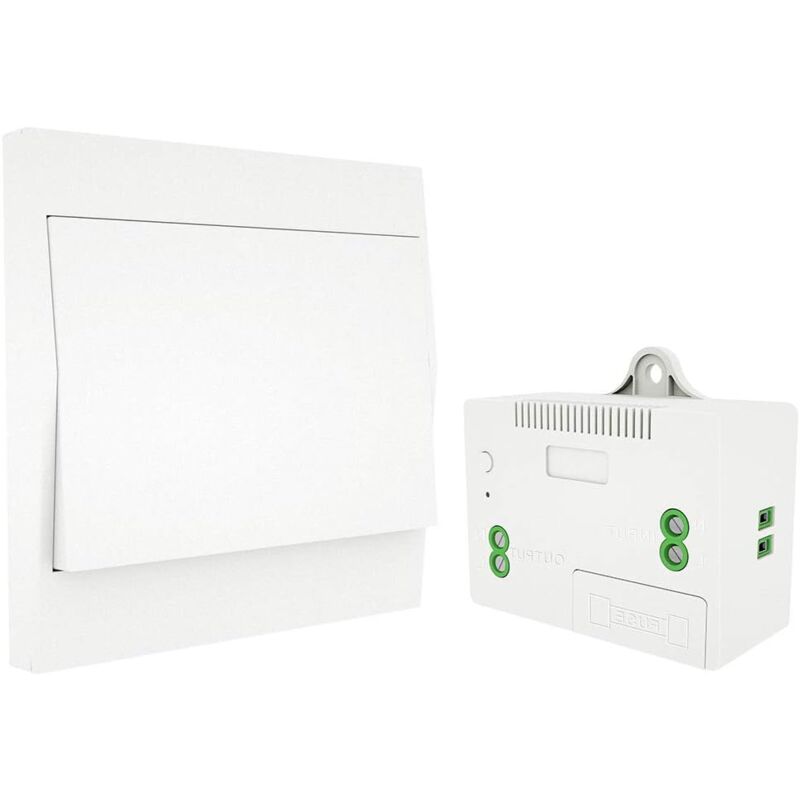 foto del prodotto interruttore wireless, senza batteria, telecomando da parete, interruttore da parete, autoalimentato, senza cablaggio, trasmettitore da pannello a