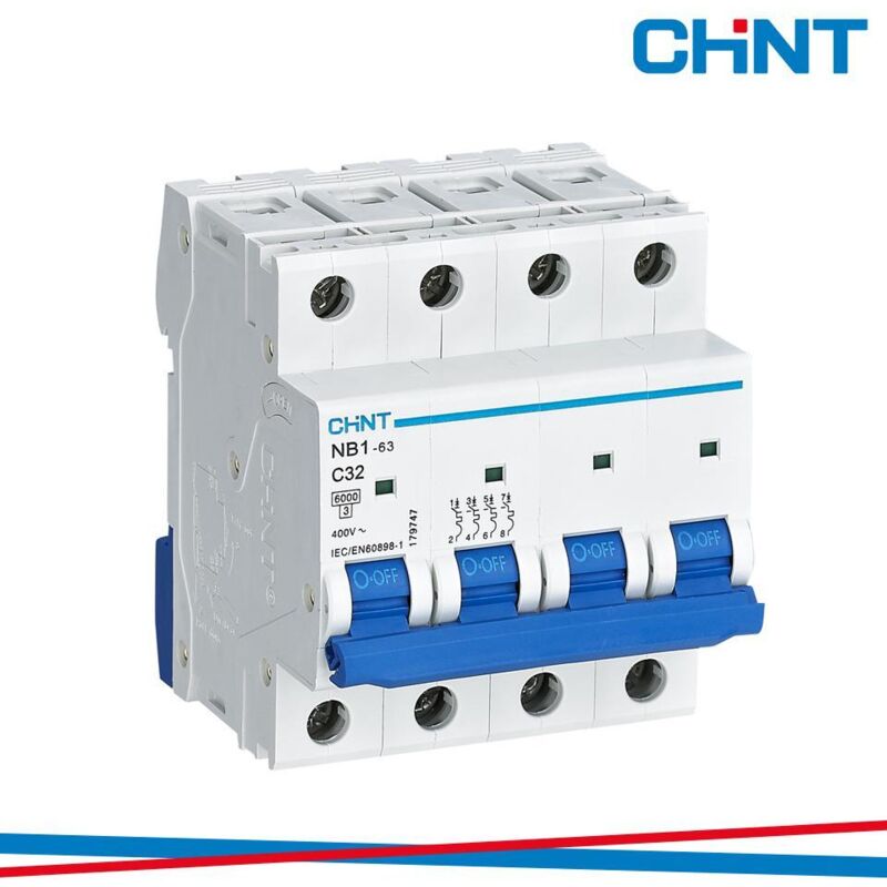 foto del prodotto interruttori magnetotermici nb1-63 c10-4p-6 -int mt 4p 10a curv - chint
