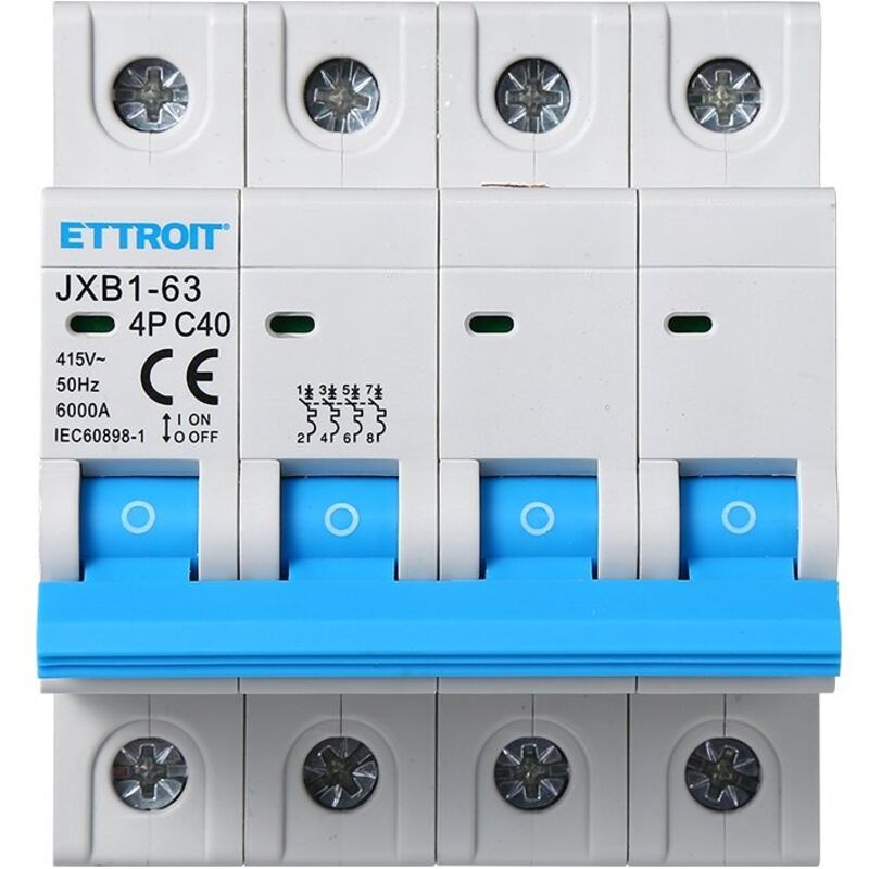 foto del prodotto interruttori megnetotermici barra din 4 mod 4p 415v curva c 4,5ka 40 - ettroit