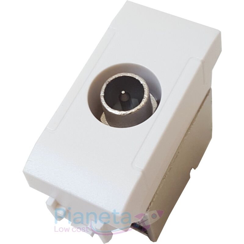 foto del prodotto interruttori prese pulsanti bianco frutti compatibili bticino living light e international presa tv ew42002d