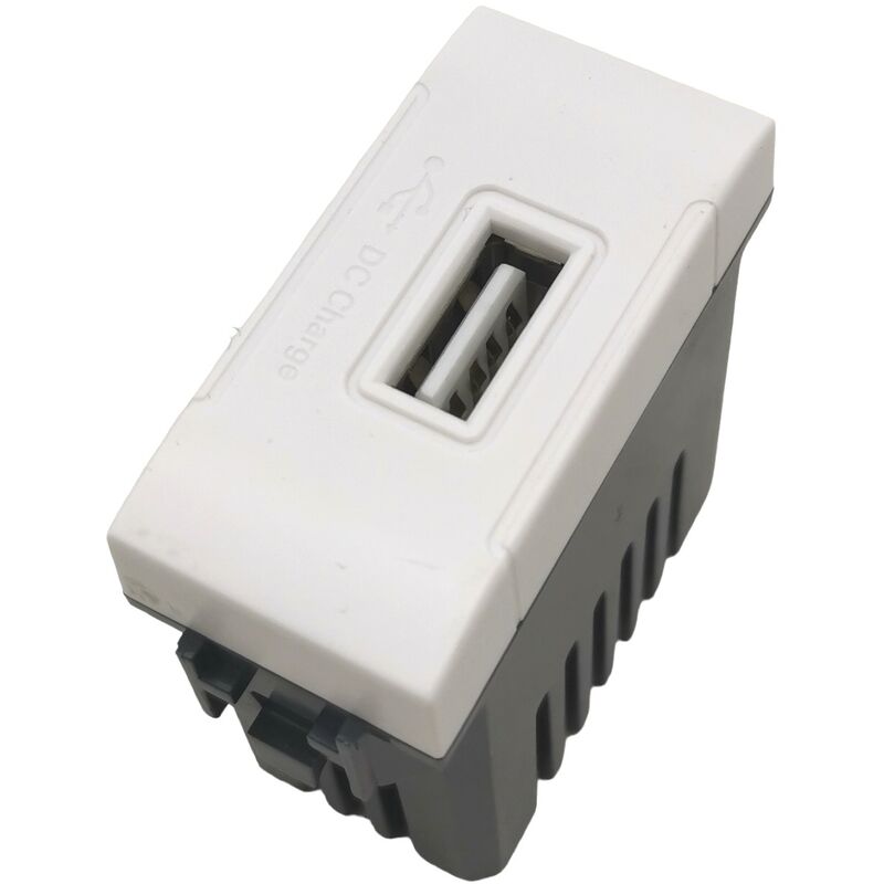 foto del prodotto interruttori prese pulsanti bianco frutti compatibili bticino living light e international usb singolo