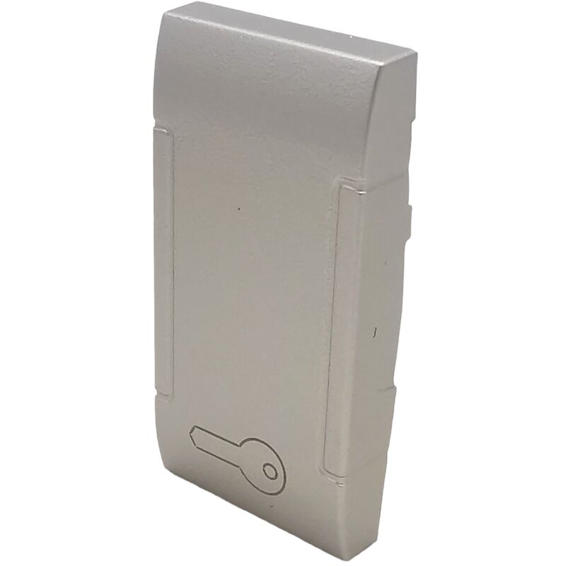foto del prodotto interruttori prese pulsanti frutti compatibili bticino living light tech international e air grigio argento silver coperchio pulsante apriporta x 2pz