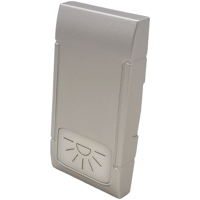 foto del prodotto interruttori prese pulsanti frutti compatibili bticino living light tech international e air grigio argento silver coperchio pulsante luce x 2pz