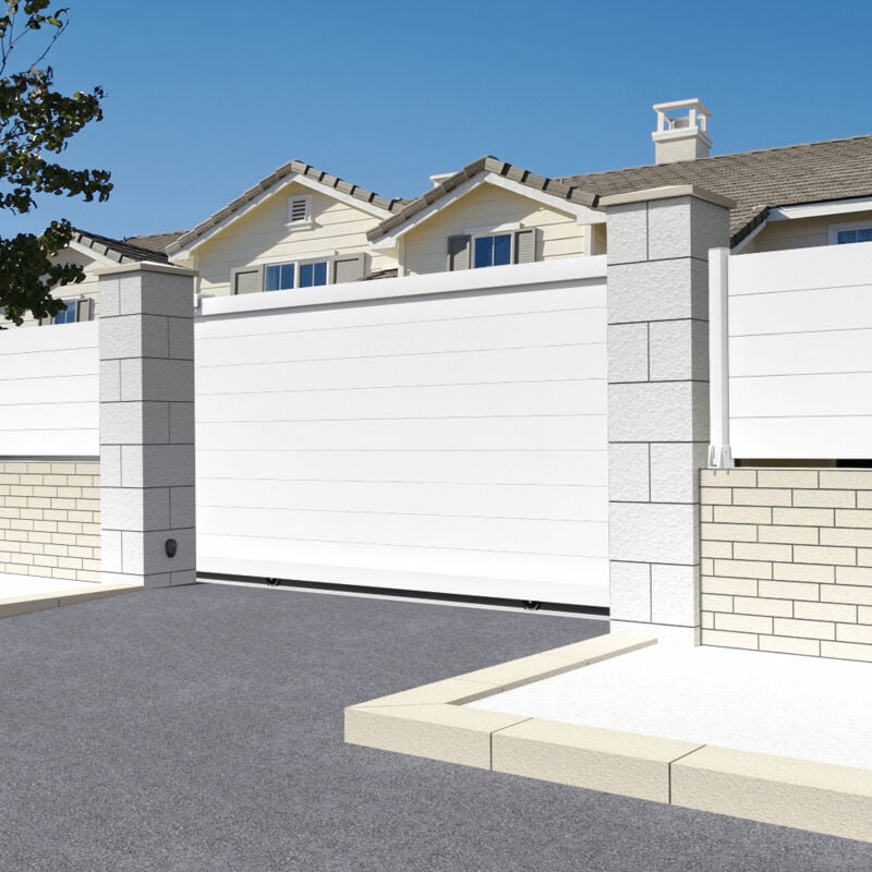 foto del prodotto intersun cancello scorrevole pieno l 3500 x a 1692 mm bianco 