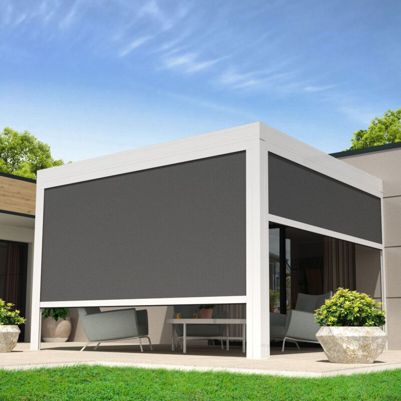 foto del prodotto intersun chiusura a cassonetto per pergola lolite e heliolite 3,00x2,50 m motorizzato a telecomando bianco grigio 
