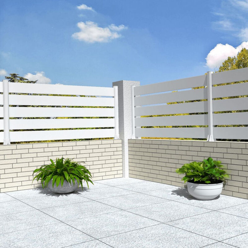 foto del prodotto intersun recinzione a pannelli traforati 3 doghe l 1911 x a 565 mm bianco 