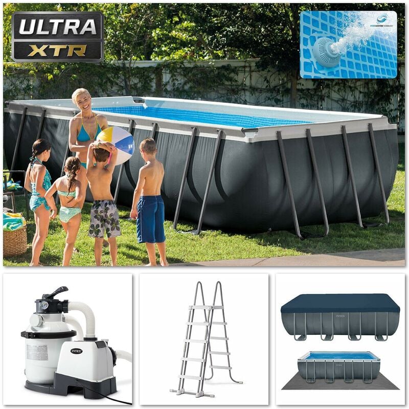 foto del prodotto intex 26356 piscina ultra xtr frame rettangolare 549x274x132cm, pompa, scaletta