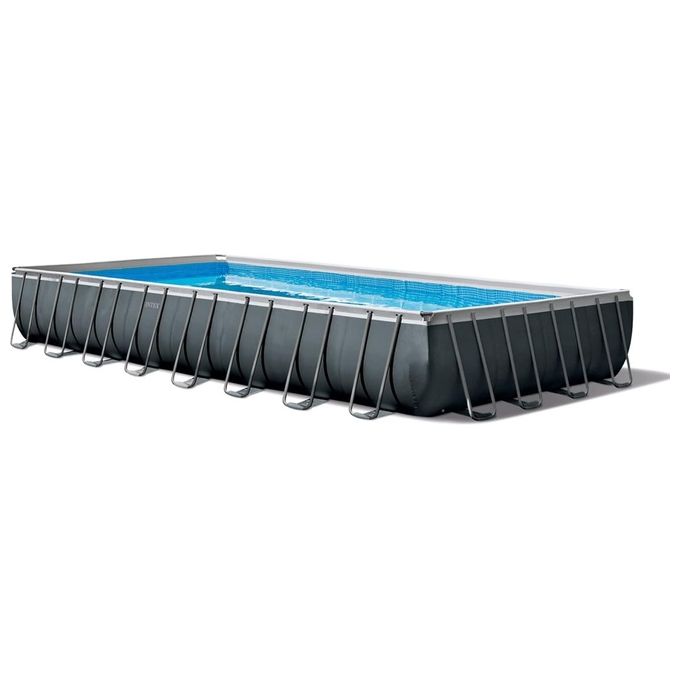 foto del prodotto intex 26374np piscina fuori terra ultra xtr frame rettangolare pompa filtro 10500 l-h scaletta telo base e copertura 54368 l acciaio e pvc grigio 975x488x132 cm 975x488x132 cm rettangolare