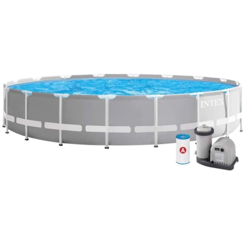 foto del prodotto intex 26732 piscina con telaio prisma frame cm 549x122 con pompa filtro scaletta telo base e copertura