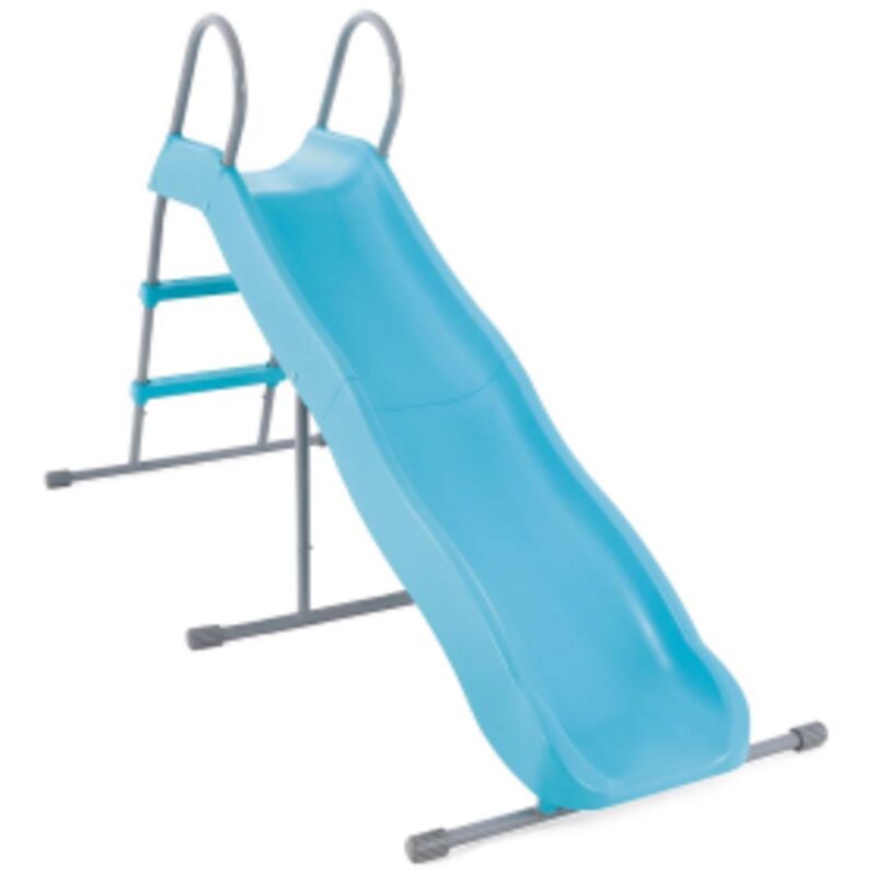 foto del prodotto intex 44106 scivolo per bambini in plastica azzurra e acciaio cm.cm.196x84x119h per giardino piscina terrazze