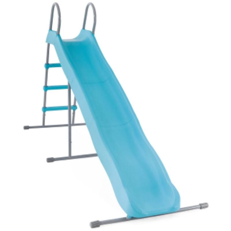 foto del prodotto intex 44107 scivolo per bambini in plastica azzurro e acciaio 251x84x147h cm attrezzature per giardino piscina terrazze