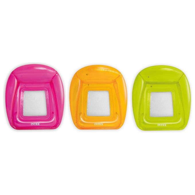 foto del prodotto intex 56802np poltrona trasparente con retina colori assortiti 104x102 cm