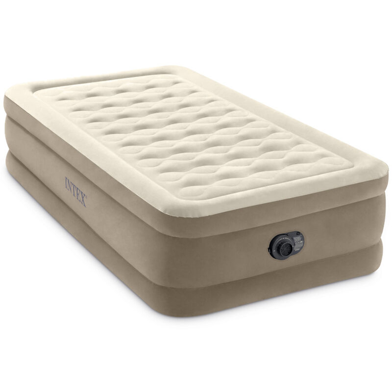 foto del prodotto intex 64426nd materasso gonfiabile dura beam ultra plush singolo, con pompa elettrica incorporata, pvc, beige, 99x191x46 cm