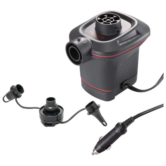 foto del prodotto intex 66636 pompa elettrica portatile quickfill con accendisigari per gonfiaggio e sgonfiaggio, plastica, grigio
