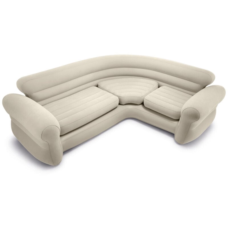 foto del prodotto intex 68575np sof gonfiabile angolare beige, vinile, beige, 257x203x76 cm