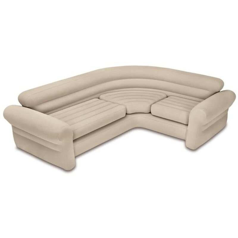 foto del prodotto intex 68575np sof gonfiabile angolare beige, vinile, beige, 257x203x76 cm