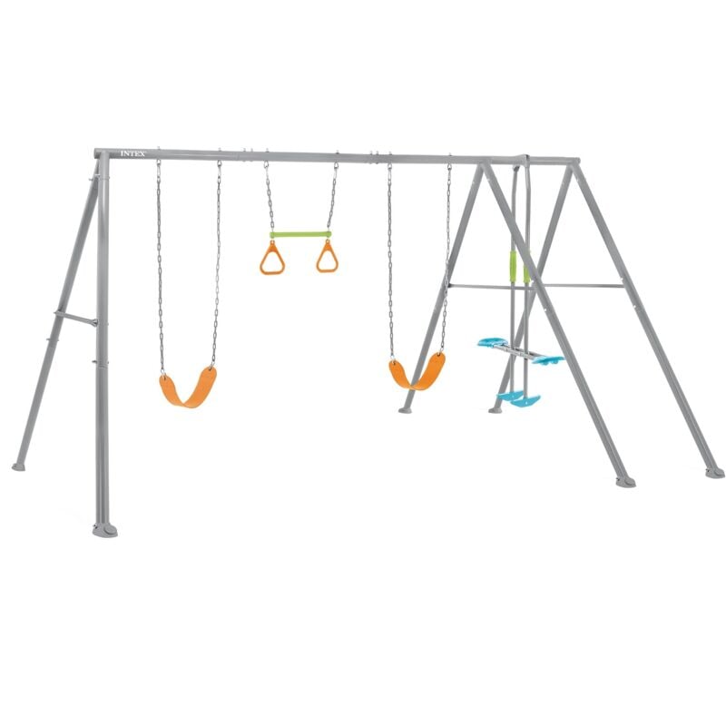 foto del prodotto intex altalena da giardino 4 giochi per bambini 3 10 anni 2 seggiolini 1 dondolo e anelli da ginnastica 44131