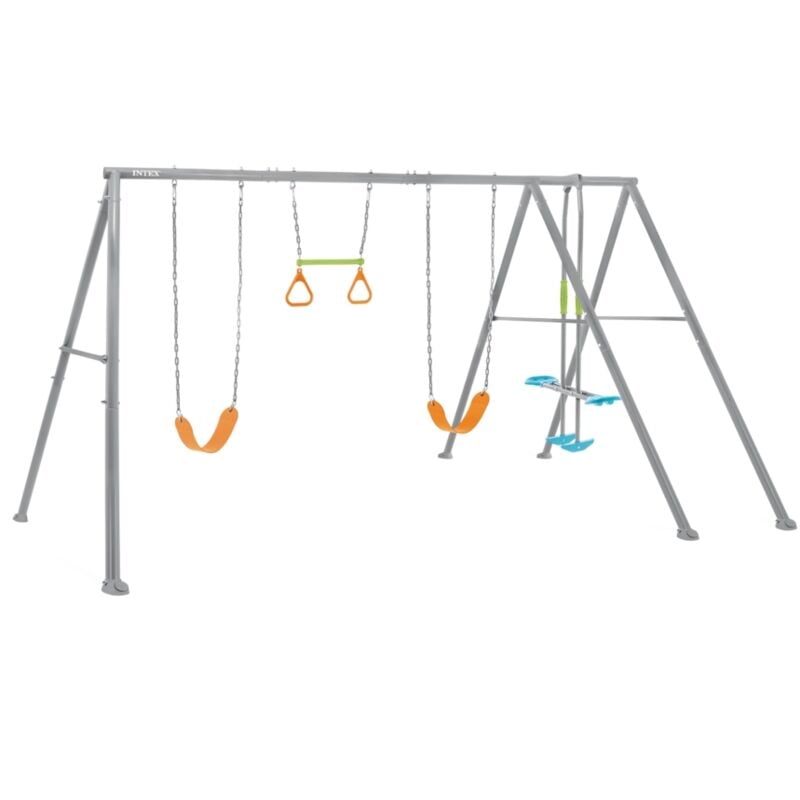 foto del prodotto intex altalena grigio con set di gioco a 4 funzioni 465x249x203 cm cod. 44131