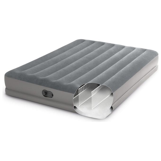 foto del prodotto intex materasso matrimoniale con pompa fastfill usb grigio 152x203x25 cm per uso domestico e campeggio