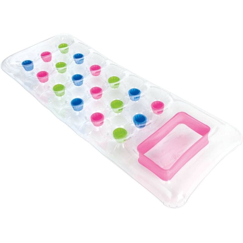 foto del prodotto intex materasso trasparente 188x71 rosa