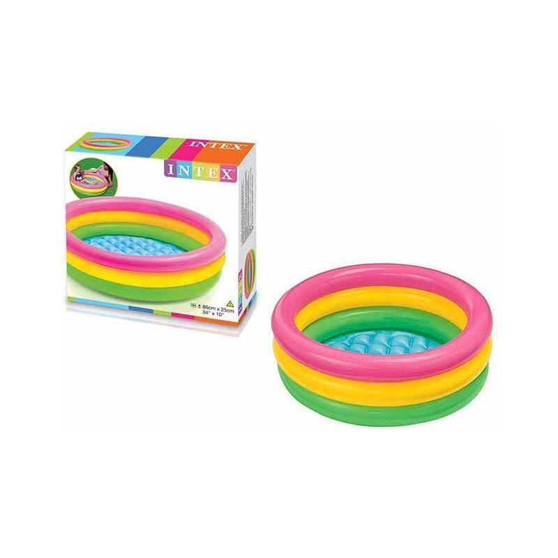 foto del prodotto intex piscina baby 3 anelli 86x25cm con fondo gonfiabile