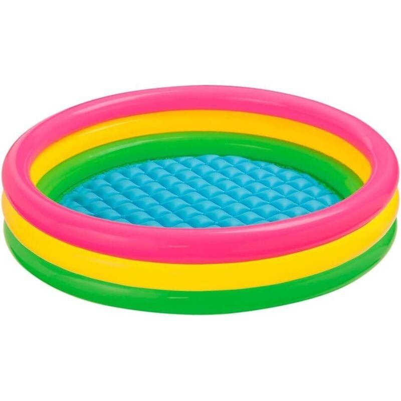 foto del prodotto intex - piscina esterna rotonda tonda 3 anelli fondo gonfiabile 114x25 lt131
