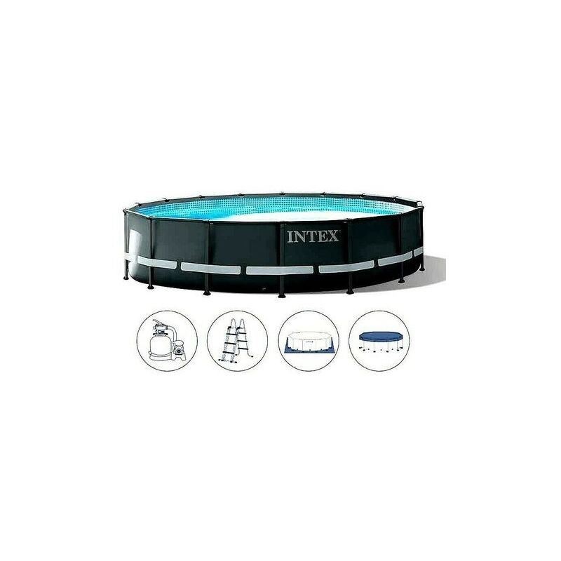 foto del prodotto intex piscina fuoriterra tonda ultraframe cm. 488x122h pompa a sabbia xtr