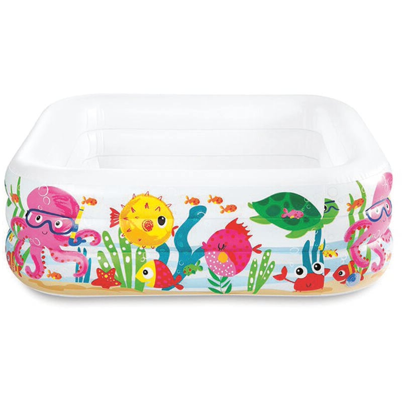 foto del prodotto intex piscina gonfiabile quadra aquarium 3 anni cm.159x159x50h. peso kg.3,60 57471 