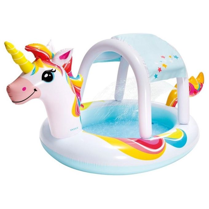 foto del prodotto intex piscina spruzzo unicorno colore vari 58435np