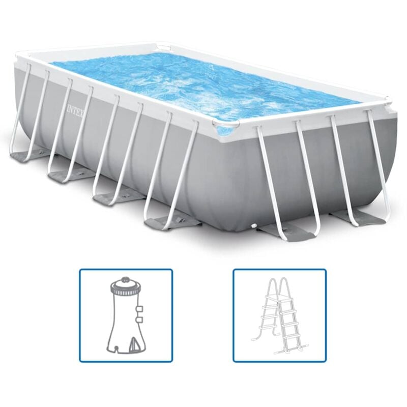 foto del prodotto intex set piscina prism frame rettangolare 400x200x100 cm