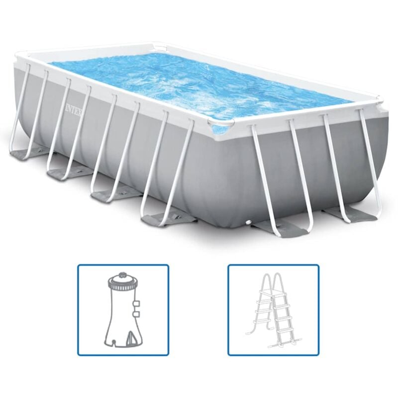 foto del prodotto intex set piscina prism frame rettangolare 400x200x100 cm