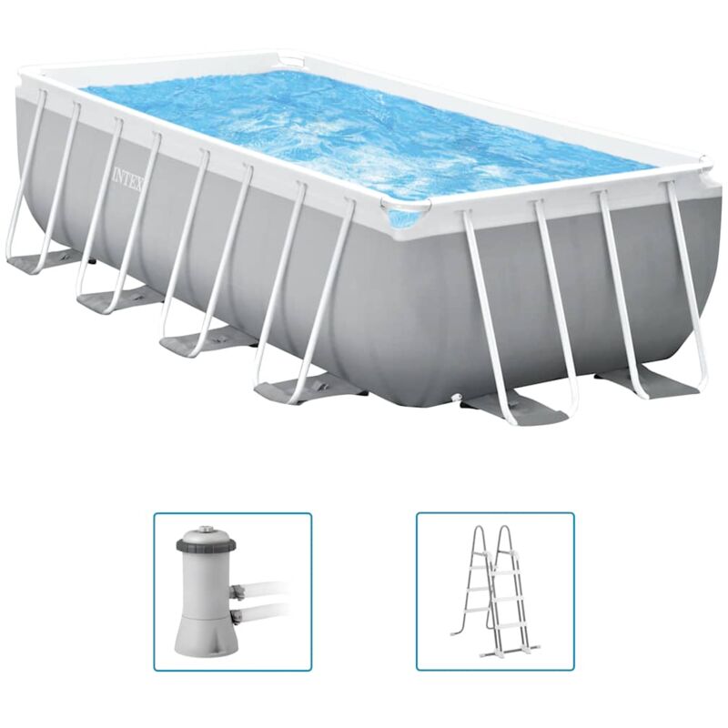 foto del prodotto intex set piscina prism frame rettangolare 400x200x122 cm